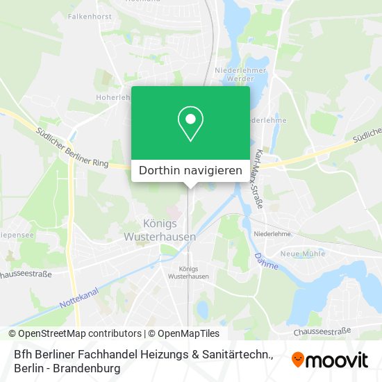 Bfh Berliner Fachhandel Heizungs & Sanitärtechn. Karte