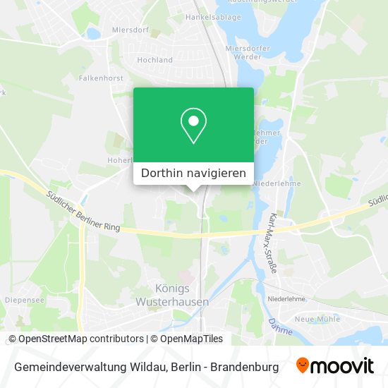 Gemeindeverwaltung Wildau Karte