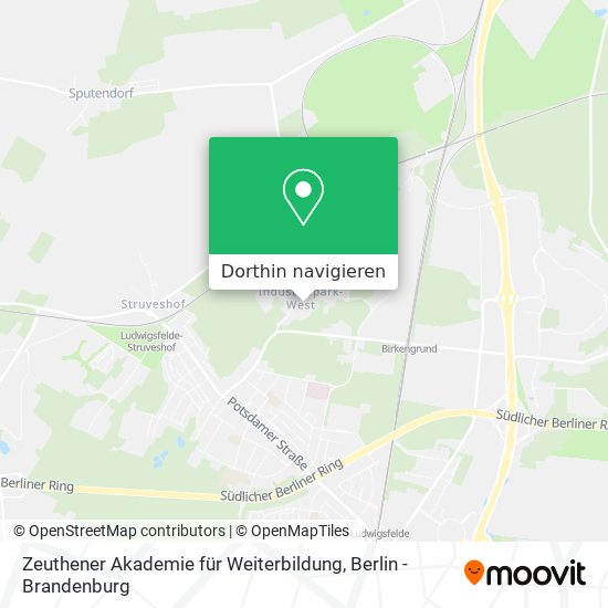 Zeuthener Akademie für Weiterbildung Karte