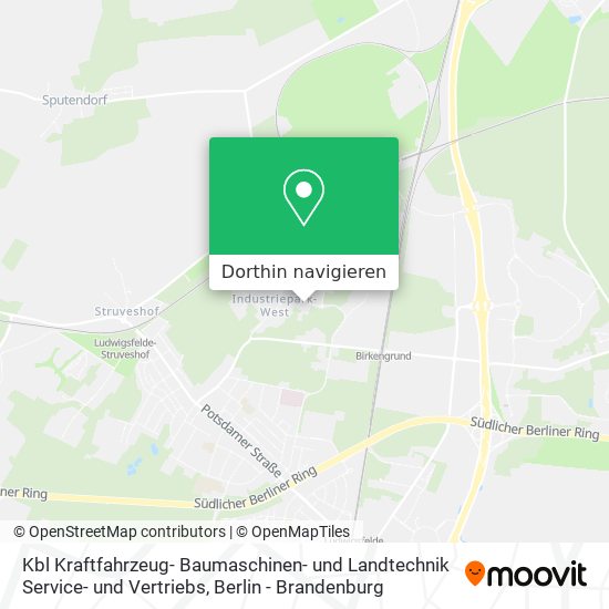 Kbl Kraftfahrzeug- Baumaschinen- und Landtechnik Service- und Vertriebs Karte