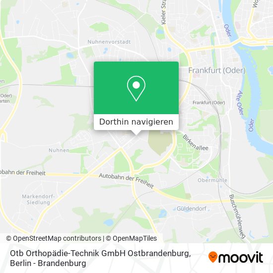 Otb Orthopädie-Technik GmbH Ostbrandenburg Karte