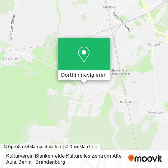 Kulturverein Blankenfelde Kulturelles Zentrum Alte Aula Karte