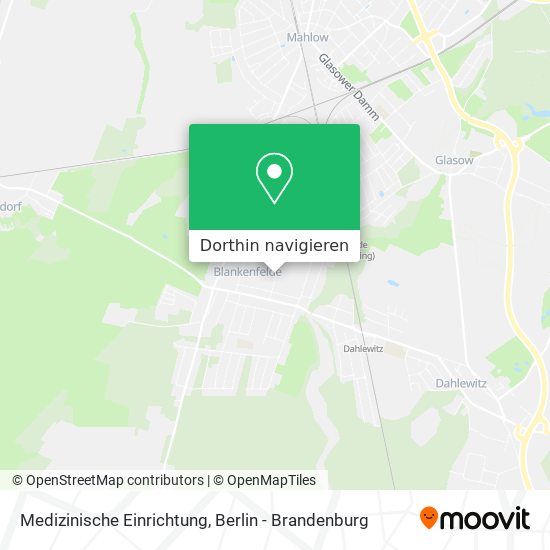 Medizinische Einrichtung Karte