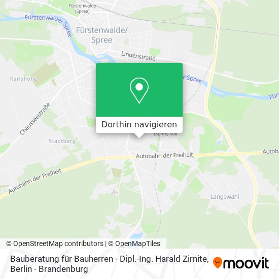 Bauberatung für Bauherren - Dipl.-Ing. Harald Zirnite Karte