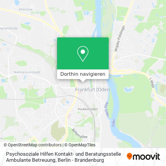 Psychosoziale Hilfen Kontakt- und Beratungsstelle Ambulante Betreuung Karte