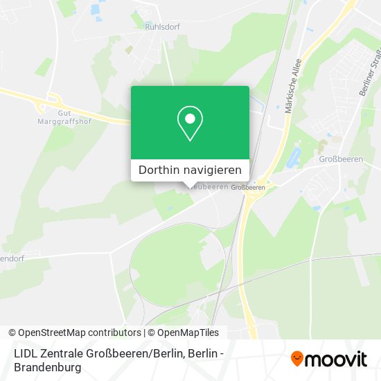 LIDL Zentrale Großbeeren / Berlin Karte