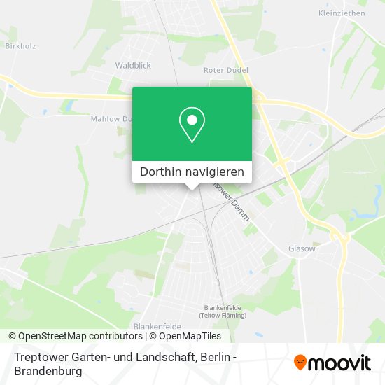 Treptower Garten- und Landschaft Karte