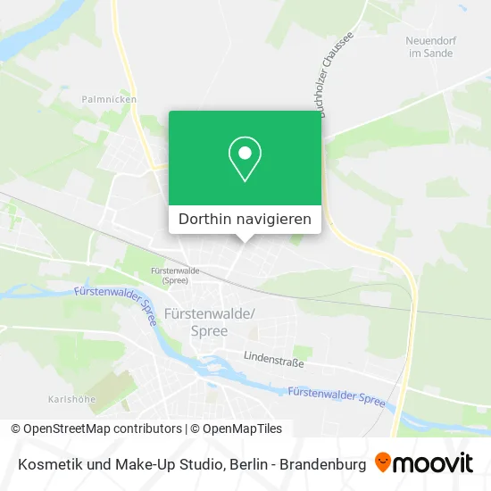 Kosmetik und Make-Up Studio Karte