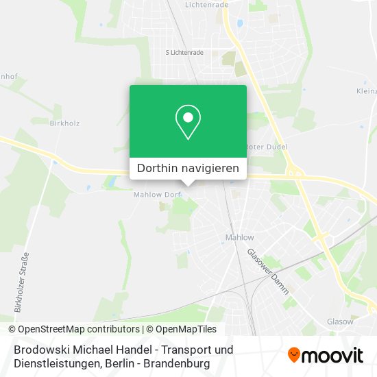 Brodowski Michael Handel - Transport und Dienstleistungen Karte