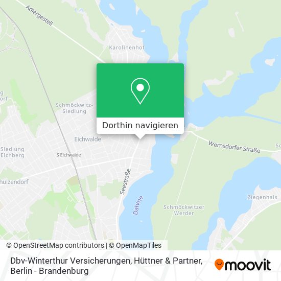 Dbv-Winterthur Versicherungen, Hüttner & Partner Karte