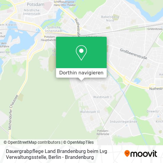 Dauergrabpflege Land Brandenburg beim Lvg Verwaltungsstelle Karte