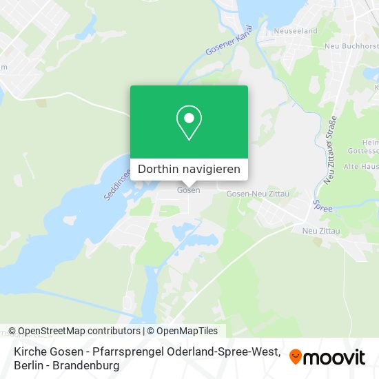 Kirche Gosen - Pfarrsprengel Oderland-Spree-West Karte