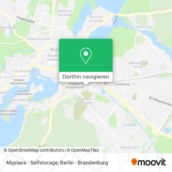 Myplace - Selfstorage Karte