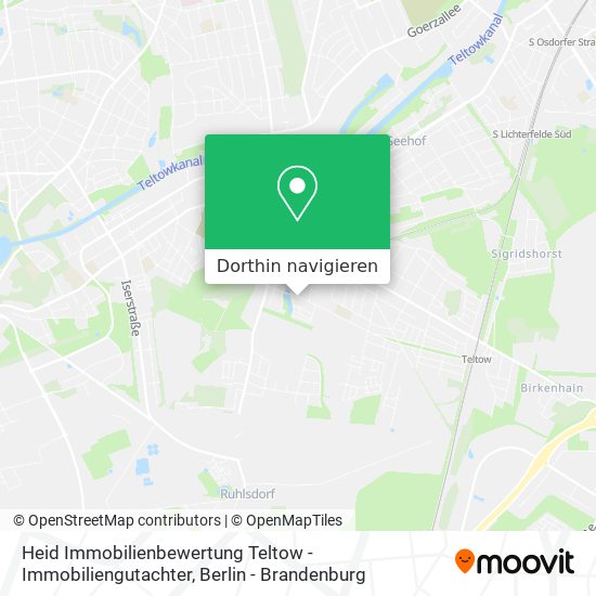 Heid Immobilienbewertung Teltow - Immobiliengutachter Karte