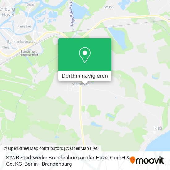 StWB Stadtwerke Brandenburg an der Havel GmbH & Co. KG Karte