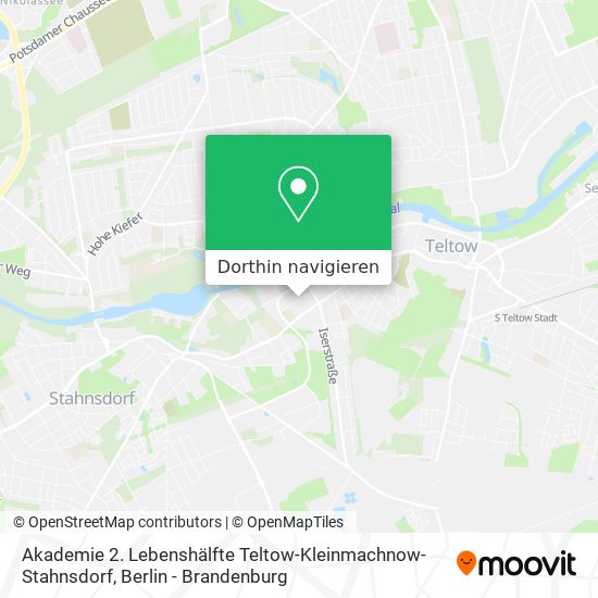 Akademie 2. Lebenshälfte Teltow-Kleinmachnow-Stahnsdorf Karte