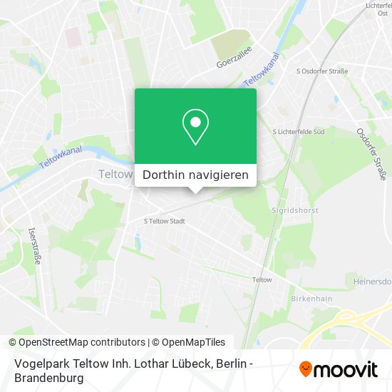 Vogelpark Teltow Inh. Lothar Lübeck Karte