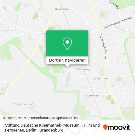 Stiftung Deutsche Kinemathek- Museum F. Film und Fernsehen Karte