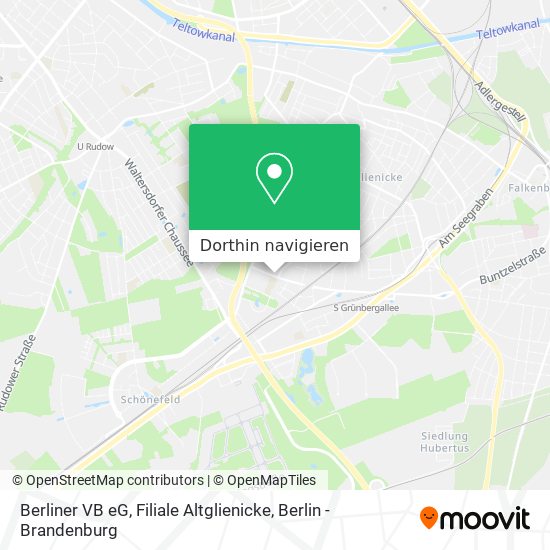 Berliner VB eG, Filiale Altglienicke Karte