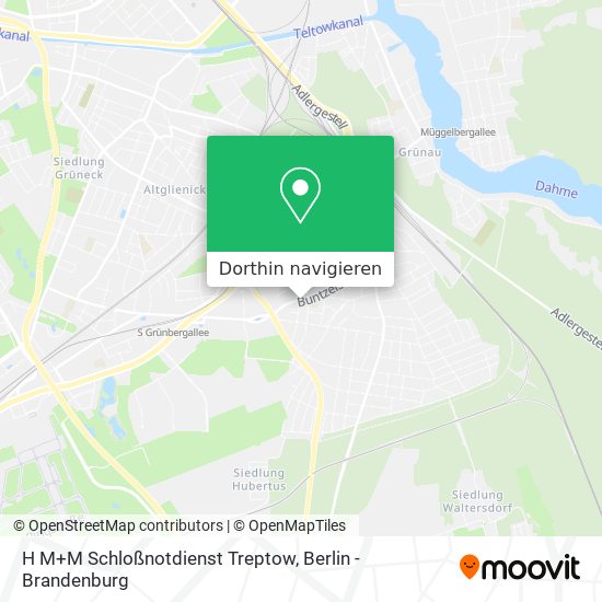 H M+M Schloßnotdienst Treptow Karte