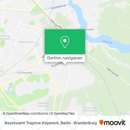 Bezirksamt Treptow-Köpenick Karte