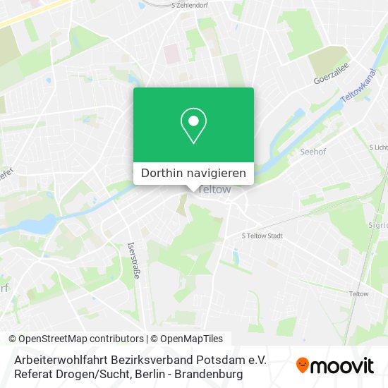 Arbeiterwohlfahrt Bezirksverband Potsdam e.V. Referat Drogen / Sucht Karte