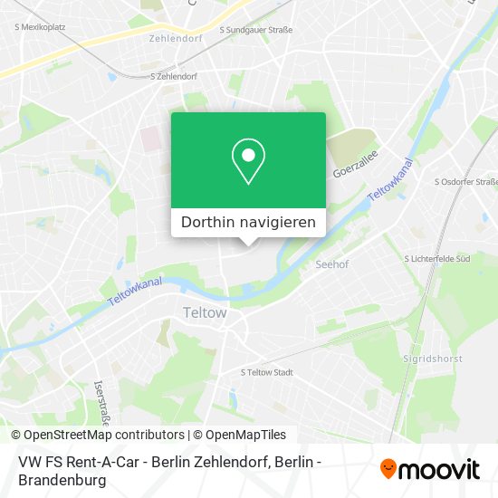 VW FS Rent-A-Car - Berlin Zehlendorf Karte