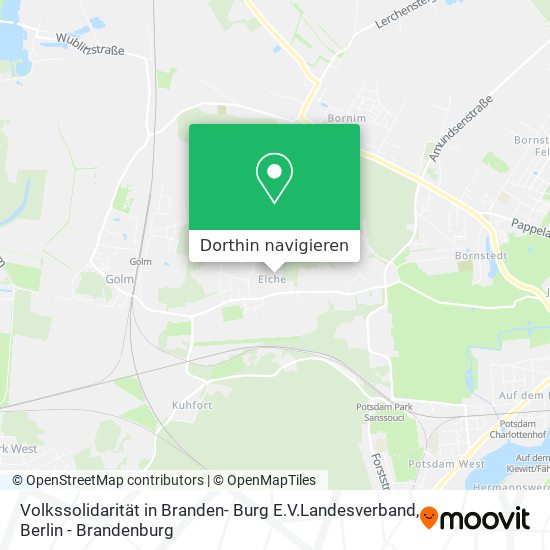 Volkssolidarität in Branden- Burg E.V.Landesverband Karte