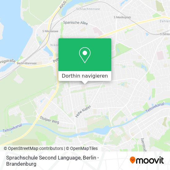 Sprachschule Second Language Karte