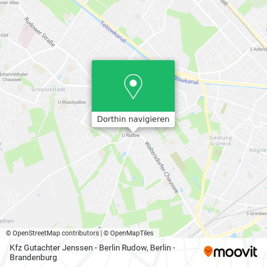 Kfz Gutachter Jenssen - Berlin Rudow Karte
