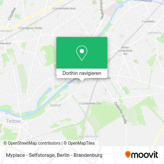 Myplace - Selfstorage Karte