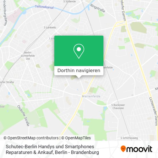 Schutec-Berlin Handys und Smartphones Reparaturen & Ankauf Karte