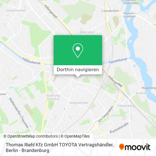 Thomas Riehl Kfz GmbH TOYOTA Vertragshändler Karte