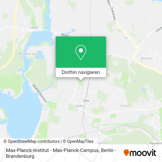 Max-Planck-Institut - Max-Planck-Campus Karte