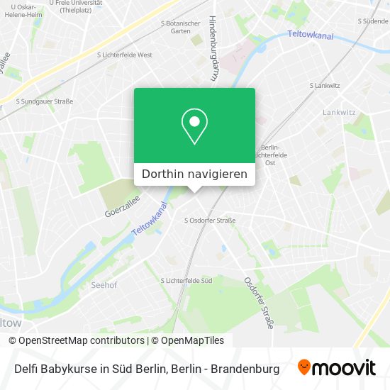 Delfi Babykurse in Süd Berlin Karte