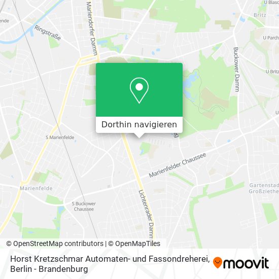 Horst Kretzschmar Automaten- und Fassondreherei Karte