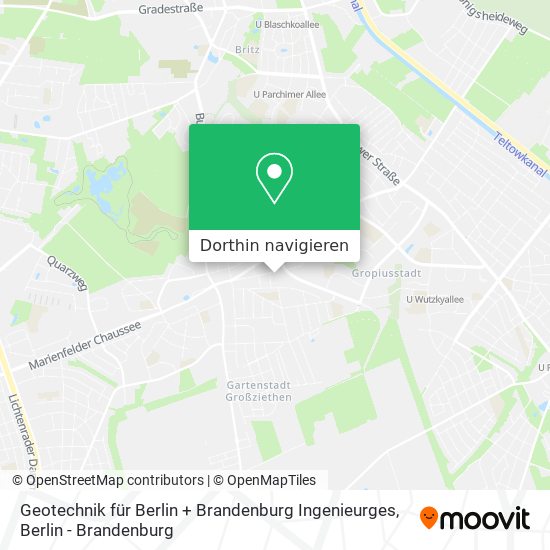 Geotechnik für Berlin + Brandenburg Ingenieurges Karte