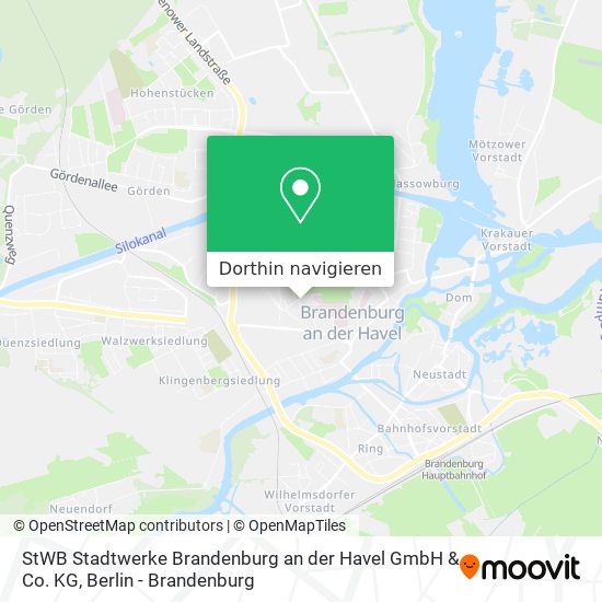 StWB Stadtwerke Brandenburg an der Havel GmbH & Co. KG Karte