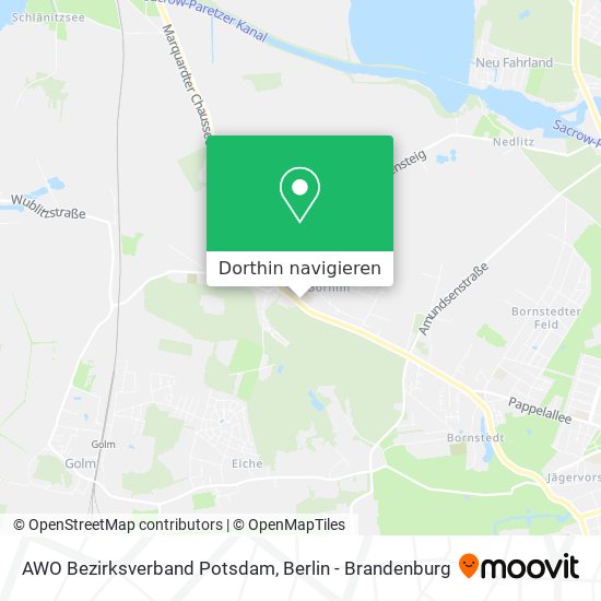 AWO Bezirksverband Potsdam Karte