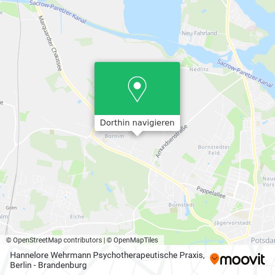 Hannelore Wehrmann Psychotherapeutische Praxis Karte