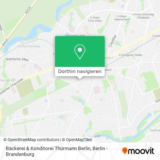 Bäckerei & Konditorei Thürmann Berlin Karte