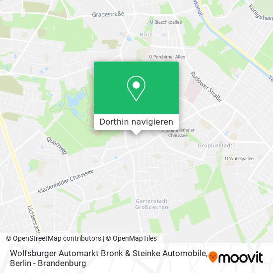 Wolfsburger Automarkt Bronk & Steinke Automobile Karte