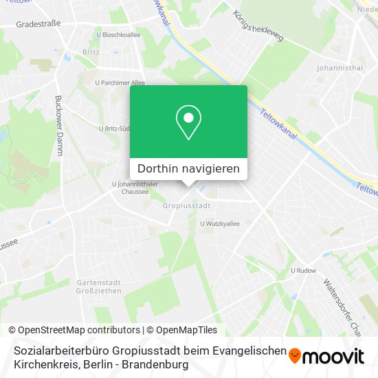 Sozialarbeiterbüro Gropiusstadt beim Evangelischen Kirchenkreis Karte