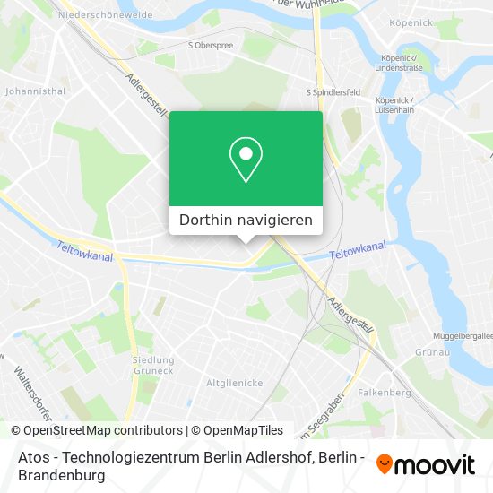 Atos - Technologiezentrum Berlin Adlershof Karte