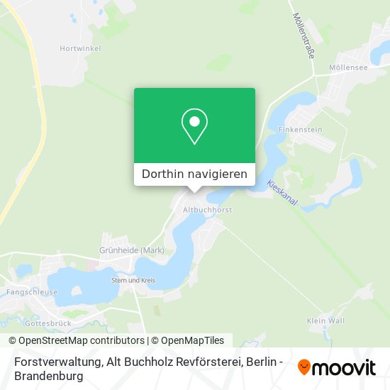 Forstverwaltung, Alt Buchholz Revförsterei Karte