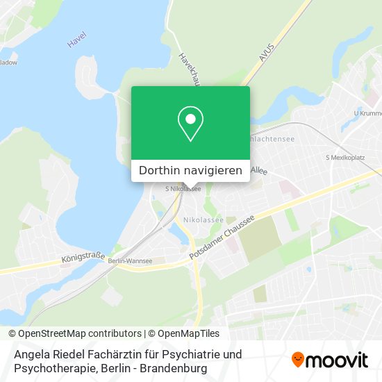 Angela Riedel Fachärztin für Psychiatrie und Psychotherapie Karte