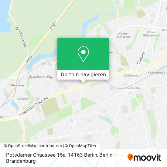 Potsdamer Chaussee 15a, 14163 Berlin Karte