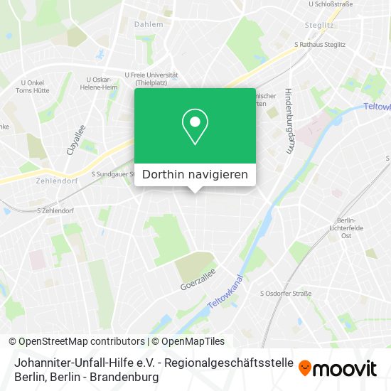 Johanniter-Unfall-Hilfe e.V. - Regionalgeschäftsstelle Berlin Karte