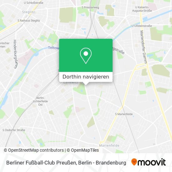 Berliner Fußball-Club Preußen Karte