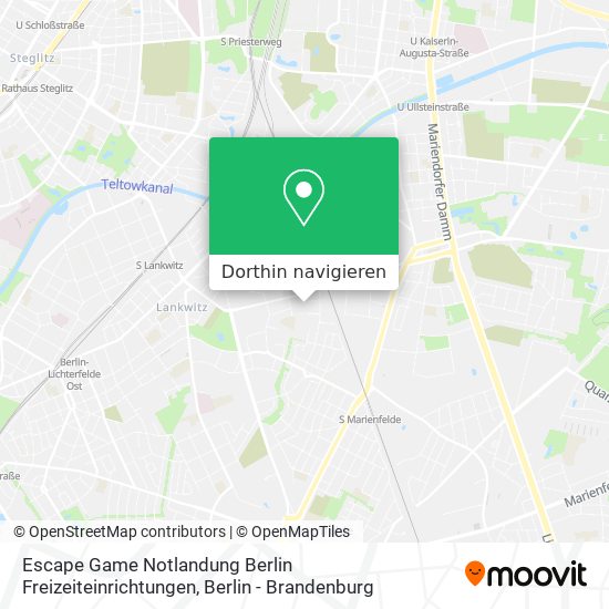 Escape Game Notlandung Berlin Freizeiteinrichtungen Karte